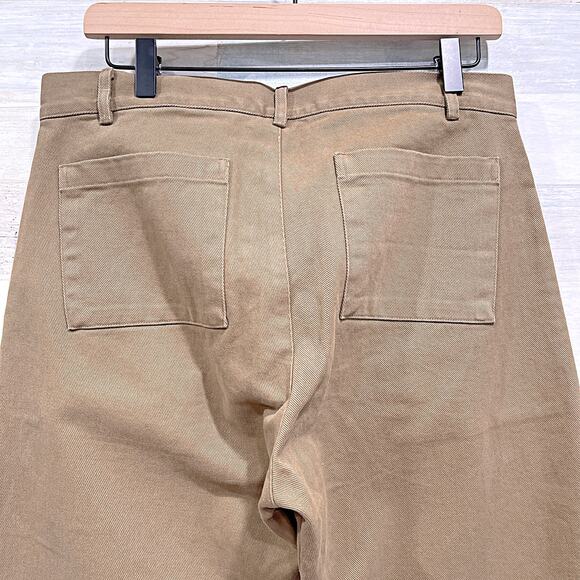 Alex Crane Canvas Cham Pants Tan Button Fly Slim Leg Cotton Casual Mens 30 - Picture 4 of 6